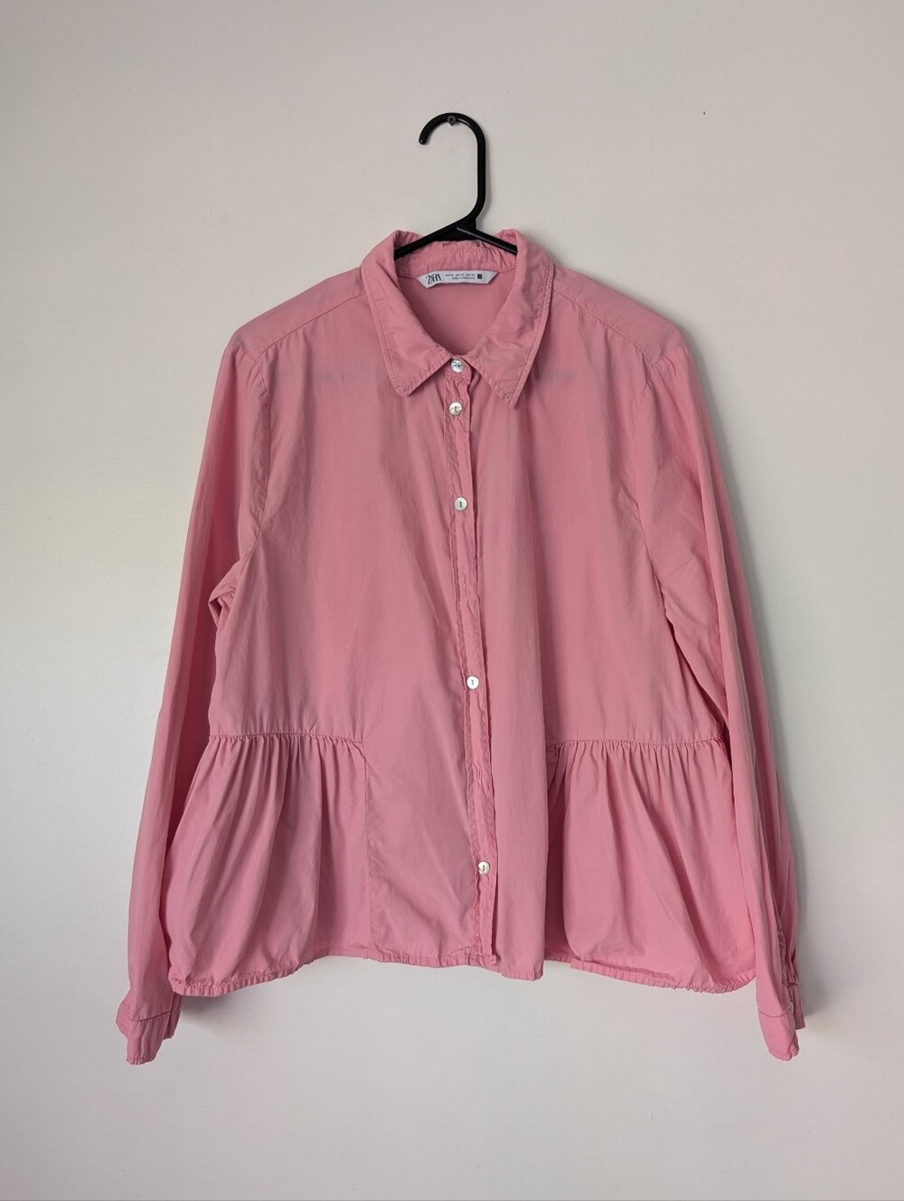 Zara Peplum Cotton Blouse